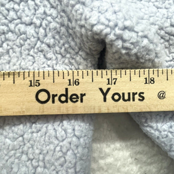 Vineyard Vines Jacket Girls Large Blue Plush Teddy Fleece Full Zip Sherpa Cozy - Picture 10 of 12